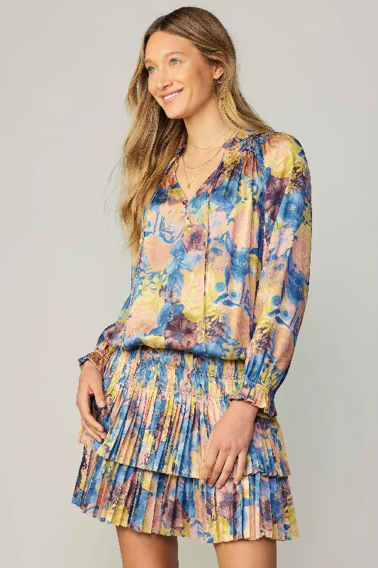 Laurel Pleated Mini Dress Cozy Sweater Mini Dress