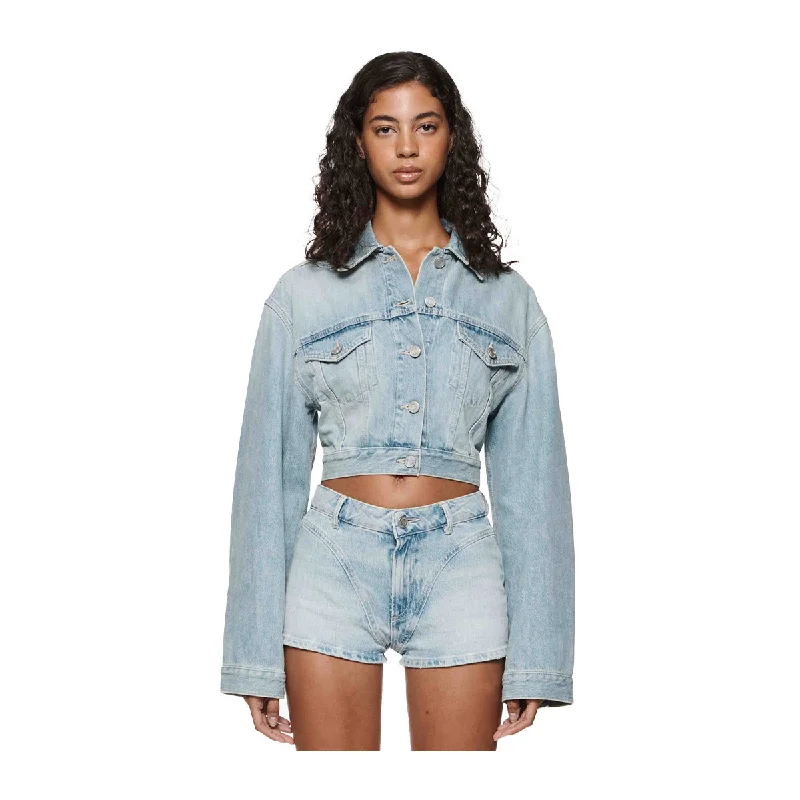 Purple Brand Womens Crop Jacket D6002-JABL224 Lt Indigo Notch Collar Jacket Peter Pan Collar Jacket Cowl Neck Jacket Purple Brand Womens Crop Jacket D6002-JABL224 Lt Indigo Notch Collar Jacket Peter Pan Collar Jacket Cowl Neck Jacket