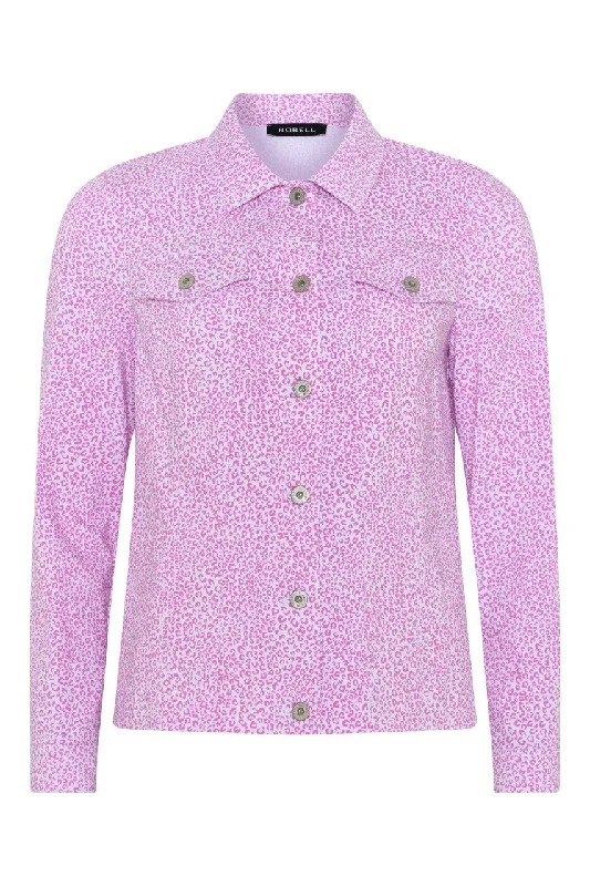 Robell 57609 Happy Jacket Pink Leopard Plaid Jacket Tartan Jacket Houndstooth Jacket Robell 57609 Happy Jacket Pink Leopard Plaid Jacket Tartan Jacket Houndstooth Jacket