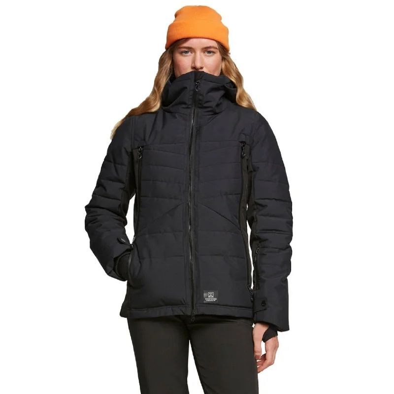 Rojo Women's Sass Snow Jacket - True Black Belted Jacket Elasticated Jacket Padded Jacket Rojo Women's Sass Snow Jacket - True Black Belted Jacket Elasticated Jacket Padded Jacket