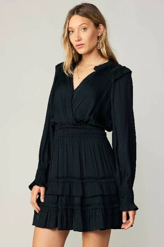 Autumn Ruffled Mini Dress Cozy A-Line Mini Dress
