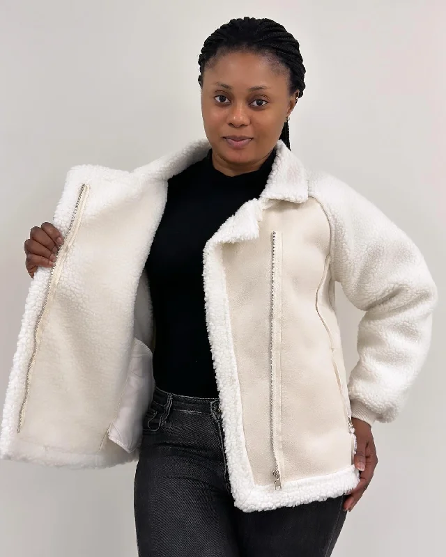 Suede Jacket Women Short Lamb Velvet Motorcycle Jacket Welt Pockets Slit Pockets Flap Pockets Suede Jacket Women Short Lamb Velvet Motorcycle Jacket Welt Pockets Slit Pockets Flap Pockets