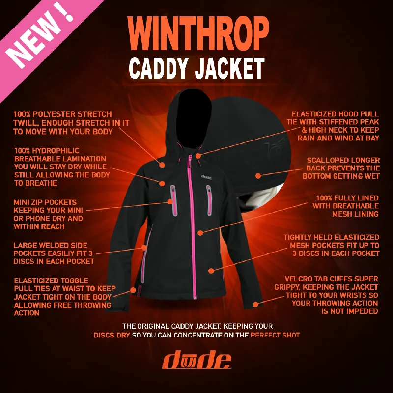 Winthrop Caddy Jacket - Ladies Nylon Jacket Polyester Jacket Spandex Jacket