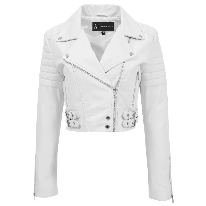 Womens Fitted Cropped Bustier Style Leather Jacket Amanda White Denim Jacket Leather Jacket Suede Jacket Womens Fitted Cropped Bustier Style Leather Jacket Amanda White Denim Jacket Leather Jacket Suede Jacket