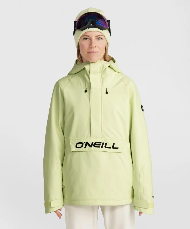 Women's O'Riginals Anorak Snow Jacket - Lime Wash Fleece Fabric Down Fabric Feather Fabric Women's O'Riginals Anorak Snow Jacket - Lime Wash Fleece Fabric Down Fabric Feather Fabric