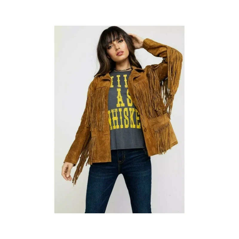 Womens Vintage Brown Suede Leather Jacket Ladies Native Fringe Western Wear Coat Nylon Jacket Polyester Jacket Spandex Jacket Womens Vintage Brown Suede Leather Jacket Ladies Native Fringe Western Wear Coat Nylon Jacket Polyester Jacket Spandex Jacket