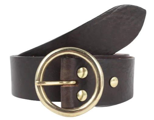 1.5 Inch Leather Jean Belt Fashionable Distressed Jeans