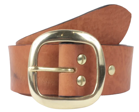 1.75 Inch Leather Jean Belt Comfortable Mid-Rise Jeans