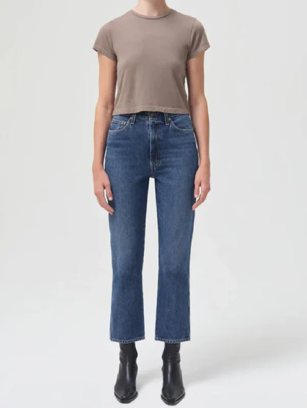 Pinch Waist Kick Flare Jean - Placebo Cozy Tencel Blend Denim Jeans