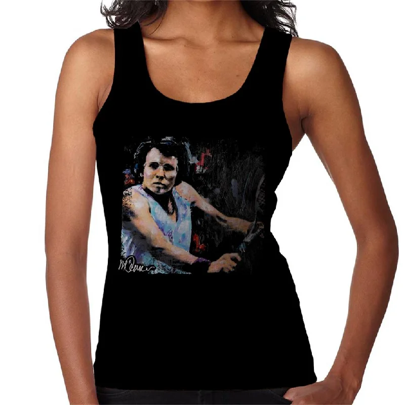 Sidney Maurer Original Portrait Of Billie Jean King Women's Vest Elegant Wide-Leg Jeans Sidney Maurer Original Portrait Of Billie Jean King Women's Vest Elegant Wide-Leg Jeans