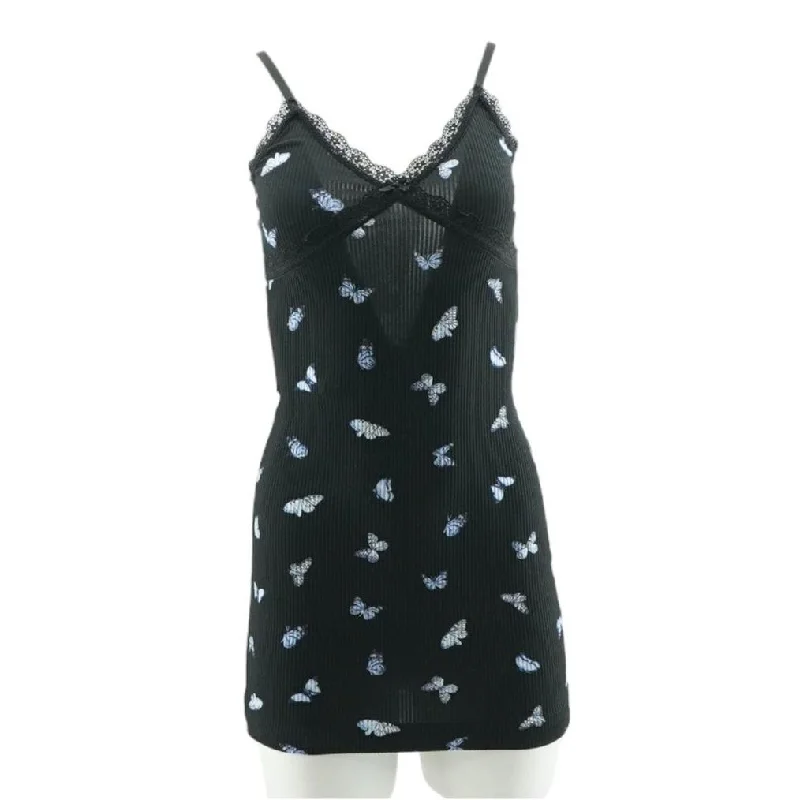 Black Animal Mini Dress