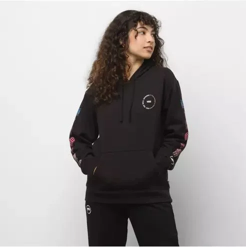 Circular Flying V Boyfriend Hoodie Hoodie with High Neck Warm Protective