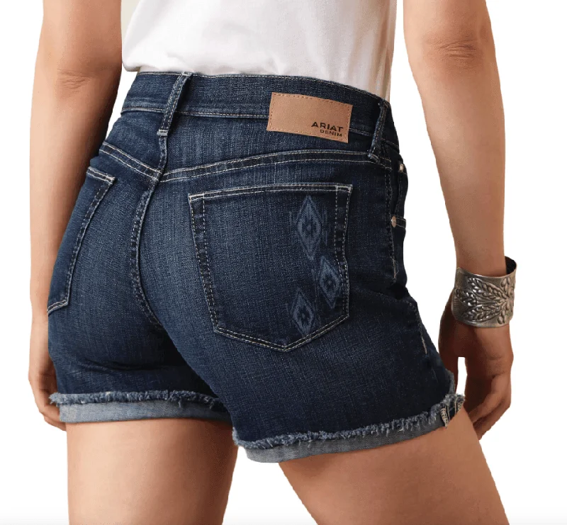 Ariat Women's Zuri 5" Florida Boyfriend Cuffed Jean Shorts 10044361 Fashionable Relaxed Fit Denim Ariat Women's Zuri 5" Florida Boyfriend Cuffed Jean Shorts 10044361 Fashionable Relaxed Fit Denim