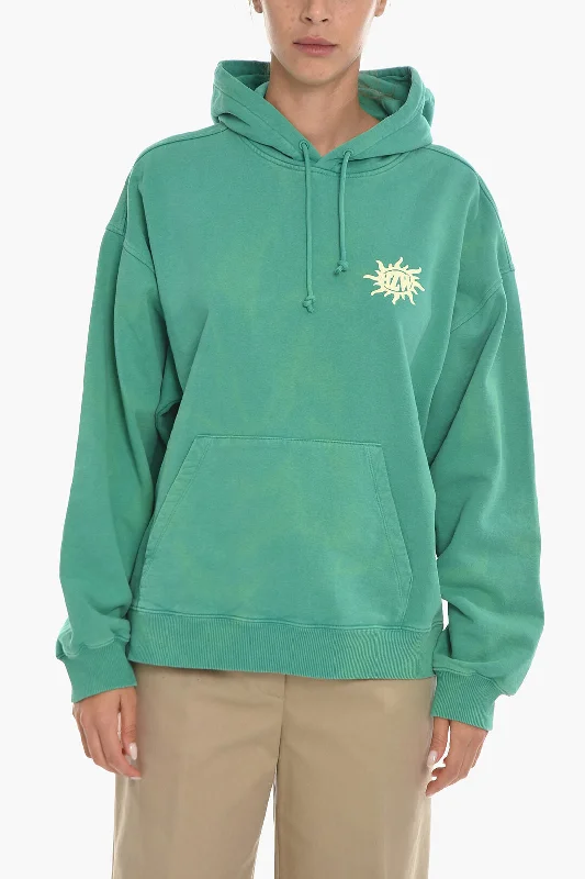 Holzweiler Back Printed Brushed Cotton RIVERS LOGOS Hoodie Hoodie with Print Artistic Unique Holzweiler Back Printed Brushed Cotton RIVERS LOGOS Hoodie Hoodie with Print Artistic Unique