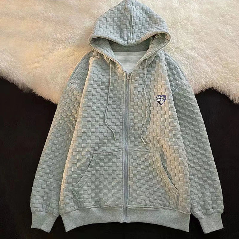 Hooded Zipper Hoodies Hoodie with Emblem Brand Identity