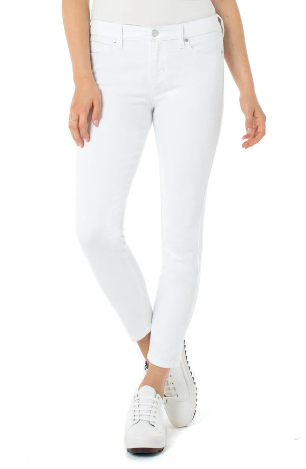 Liverpool Abby Ankle Skinny Stretch Jean Bright White Cozy Relaxed Fit Jeans