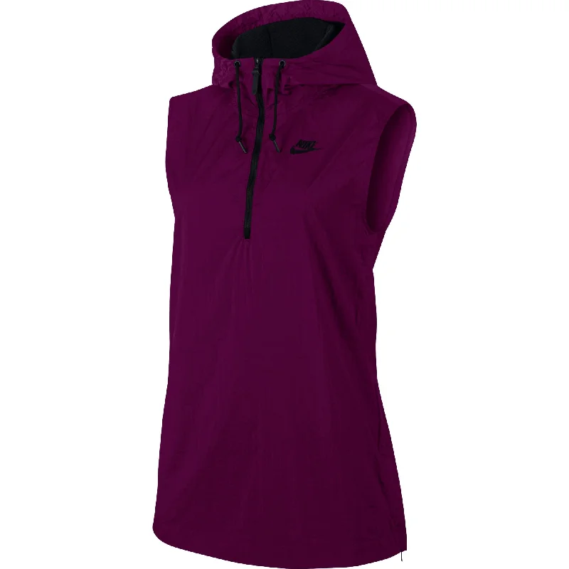 Nike Tech Hypermesh Full Zip Hooded Women's Vest Violet Zip Hoodie Drawstring Kangaroo Pocket Nike Tech Hypermesh Full Zip Hooded Women's Vest Violet Zip Hoodie Drawstring Kangaroo Pocket