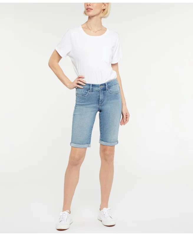 Nydj Roll Cuff Briella Jean Shorts Stylish Relaxed Fit Skinny Jeans