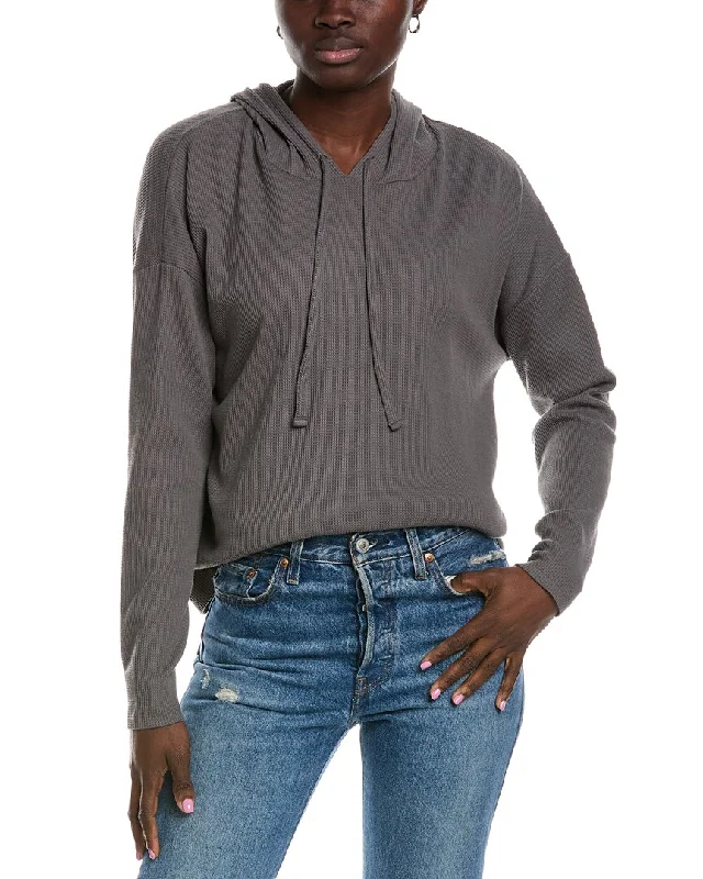 Splendid Thermal Hoodie Hoodie with Stripes Bold Sporty