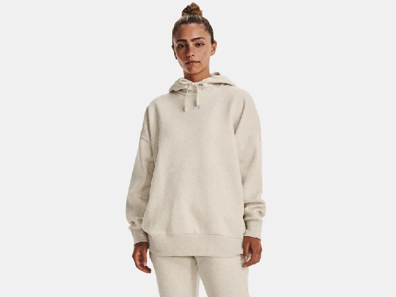 UA Rival Fleece OS Hoodie Hoodie with Hem Lace Feminine Delicate