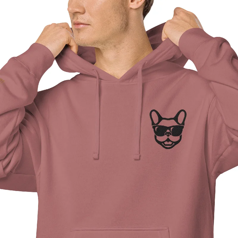 Dog Lovers Embroidered Design Unisex Pigment-Dyed Hoodie Hoodie with V-Neck Classic Versatile Dog Lovers Embroidered Design Unisex Pigment-Dyed Hoodie Hoodie with V-Neck Classic Versatile
