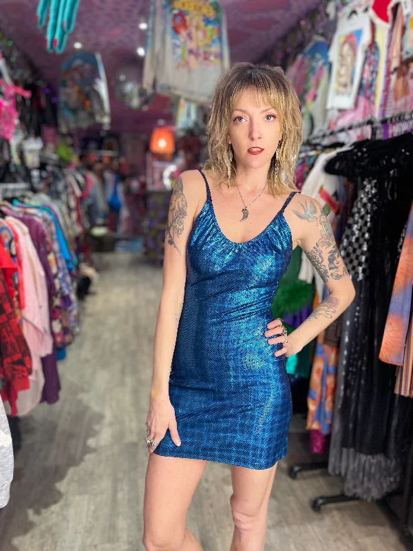 Vintage 90’s Metallic Hologram Mini Dress