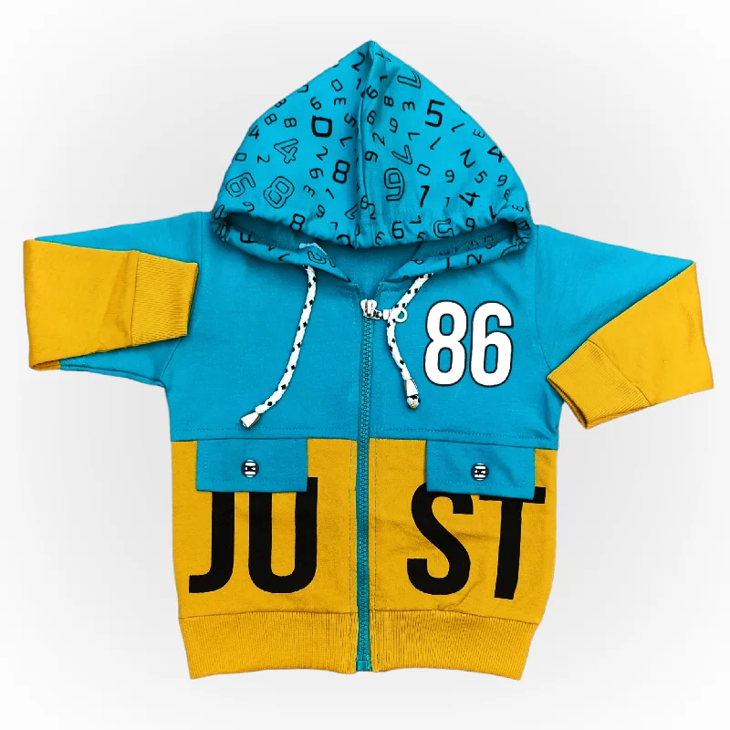 CH Jst Yellow Turquoise Hoodie 4020 Hoodie with Patch Decorative Personalized