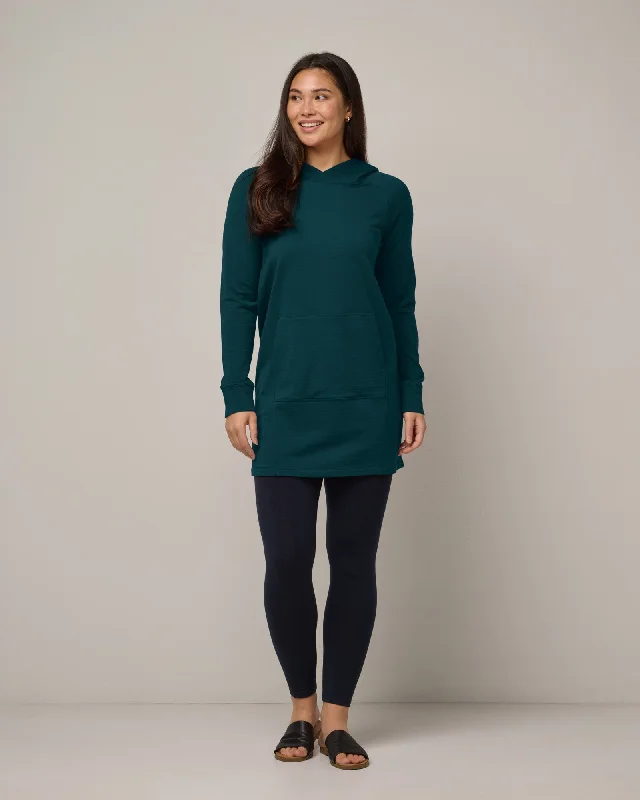 Everett Hoodie Tunic Hoodie with Hem Contrast Bold Stylish