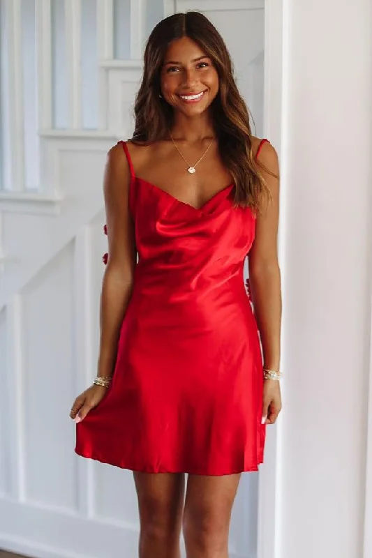 Love Me Back Mini Dress - Red