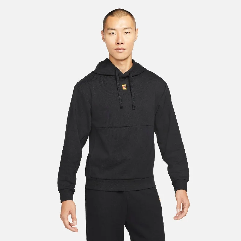 Nike Men's Fleece Heritage Tennis Hoodie (Black) Hoodie with Rolled Sleeves Casual Relaxed Nike Men's Fleece Heritage Tennis Hoodie (Black) Hoodie with Rolled Sleeves Casual Relaxed