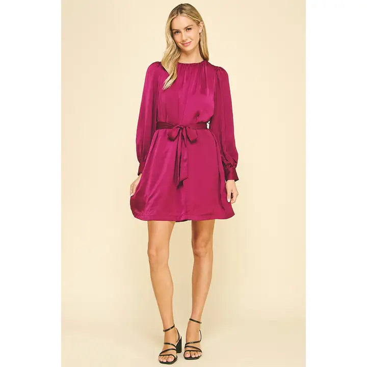 STAIN SOLID MINI DRESS