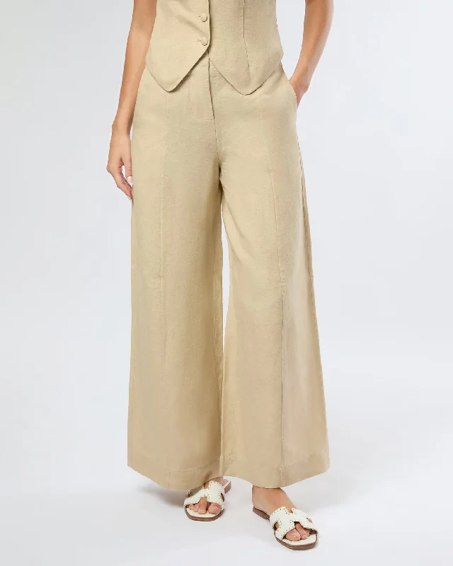 Air Linen Palazzo Pant Relaxed Lounge Trousers