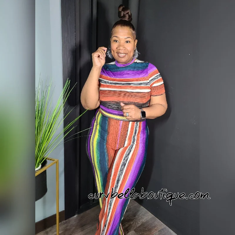 Color Delight Pants Set Modern Stretch Trousers