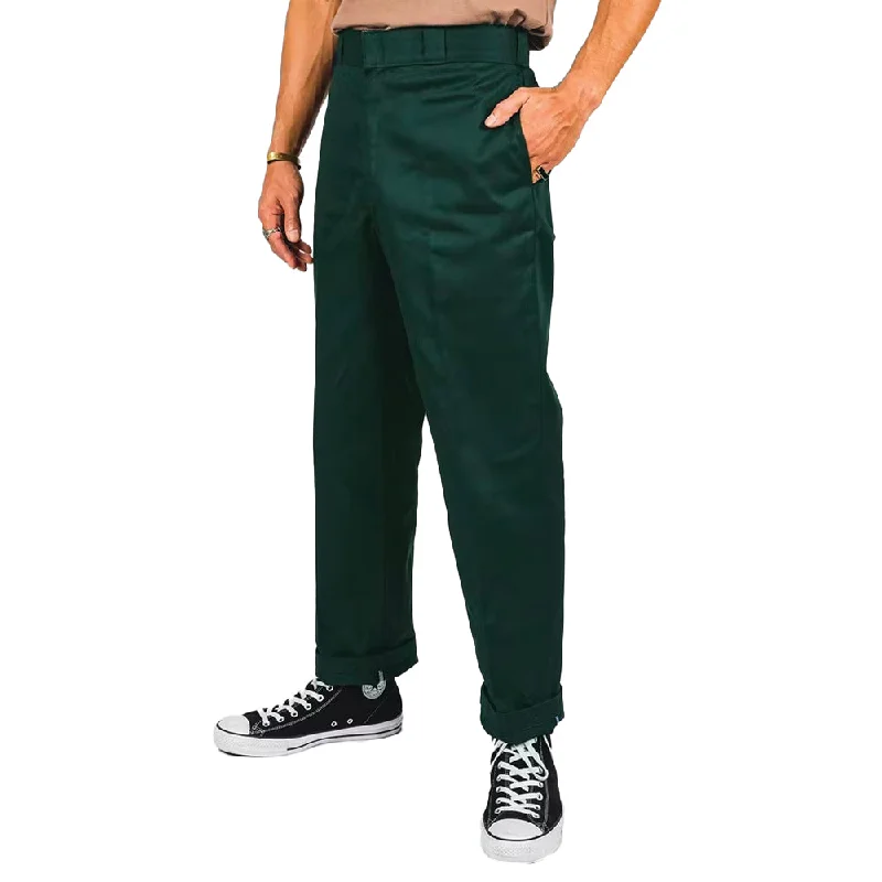 Dickies - 874 Original Relaxed Fit Pants Green Hunter Elegant Palazzo Trousers