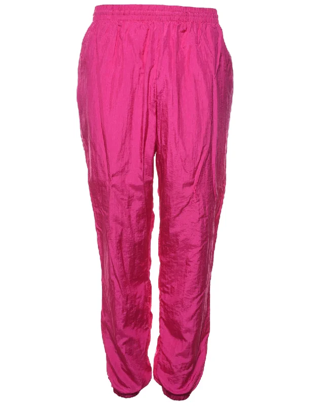 Hot Pink Track Pants - W28 L29 Fashionable Button-Up Pants