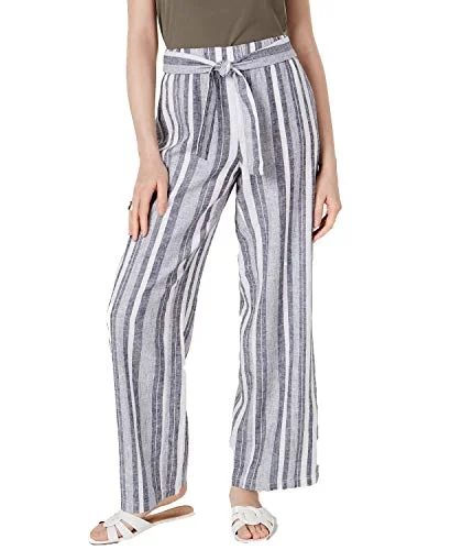 INC Petite Tie Waist Wide-Leg Pants Casual Drawstring Pants