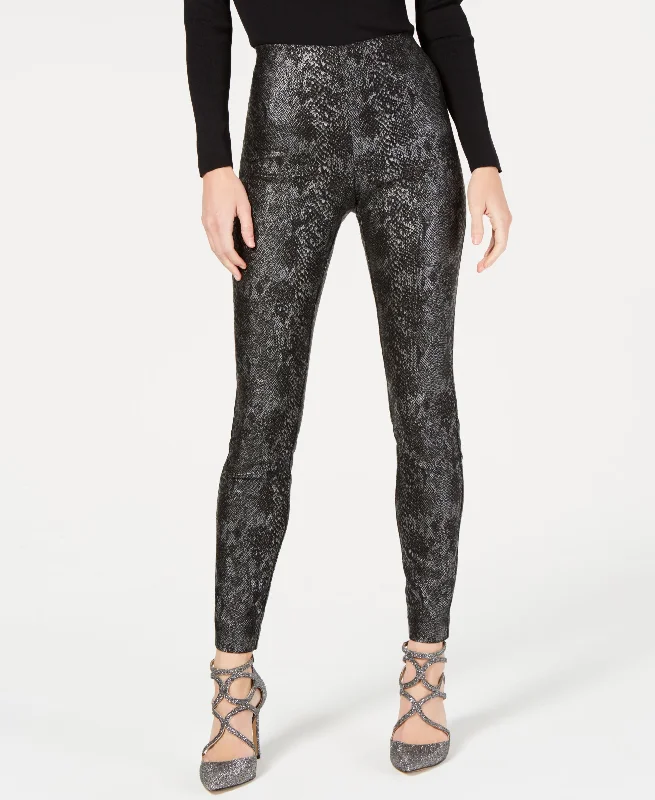 INC Snake-Print Skinny Pants Casual Track Pants