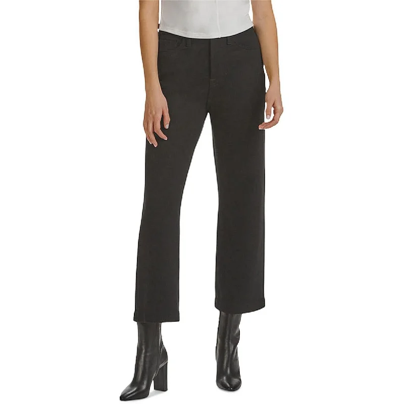 Jen7 Womens Ponte Cropped Ankle Pants High-Waist Jogger Pants