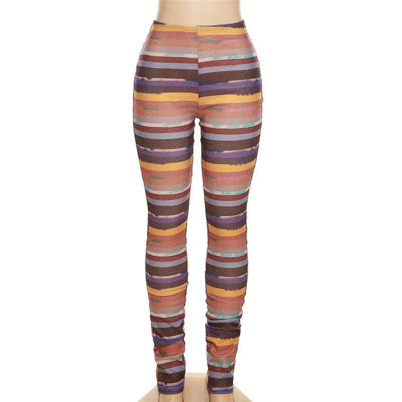 Knitted Striped Pants Formal Dress Pants