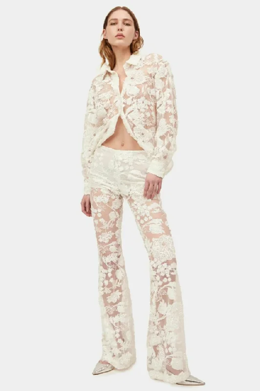 Lace Top & Pants Set Relaxed Fit Trousers