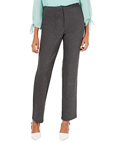 Melange Ponte-Knit Pants Fashionable Tapered Leg Pants