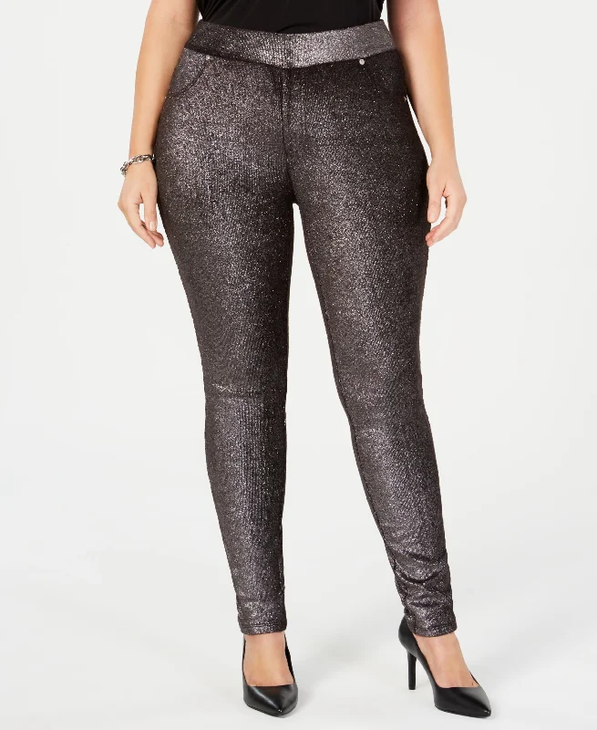 Michael Michael Kors Plus Size Foil Print Pull On Pants Chic Capri Pants