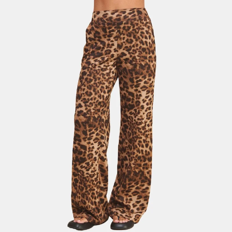 Nyssa Pants (Leopard Print) Casual Wide Pants