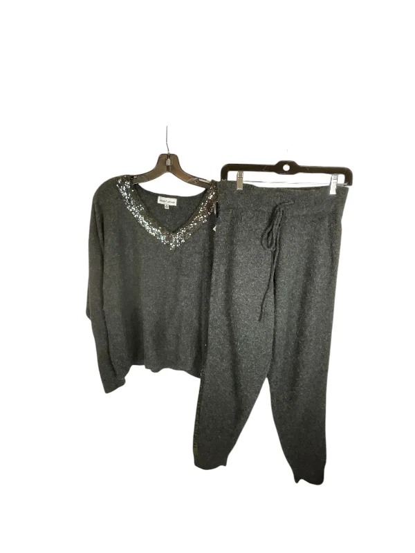 Pants Set 2pc By Gibson And Latimer In Grey, Size: M Formal Wide-Leg Pants