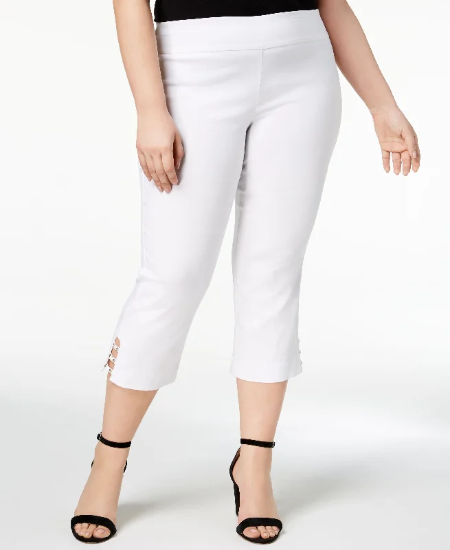 Plus Size Capri Pants Warm Wool Trousers