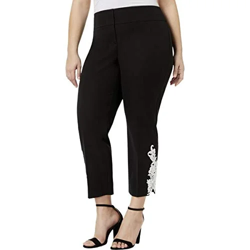Plus Size Lace-Hem Pants Stylish Harem Pants