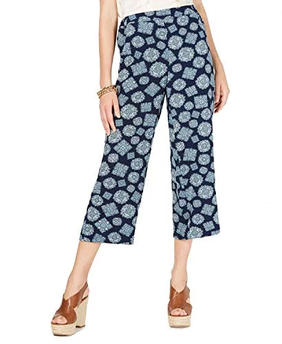 Printed Cropped Pants Comfortable Maternity Pants