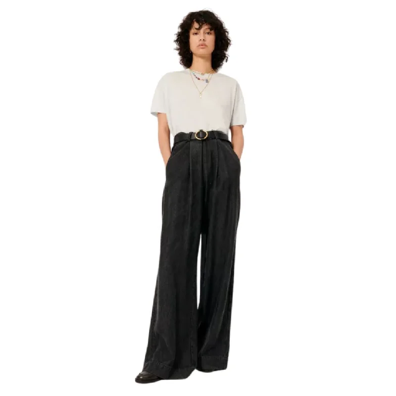 Rinim Pants (Carbonella) Relaxed High-Waist Trousers