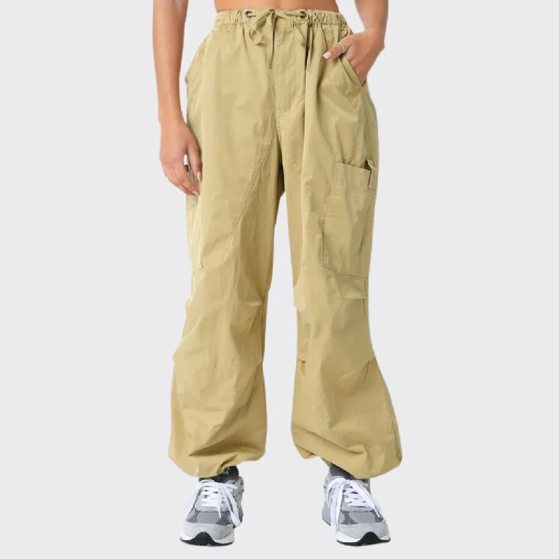 Rowen Pu Parachute Pants (Taupe) Soft Sweatpants Style