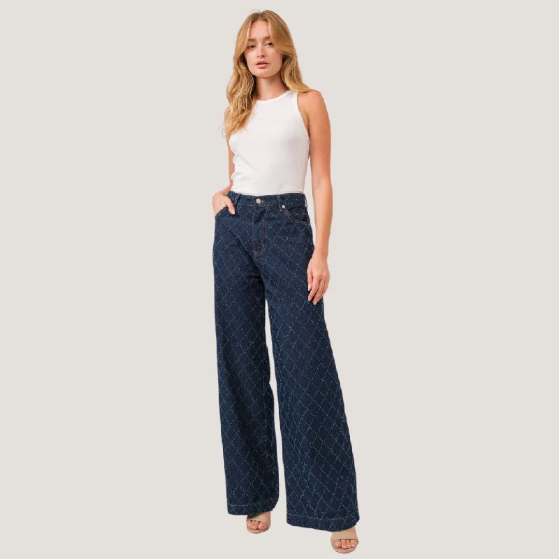Sabrina Pants (Dk Denim) High-Waist Trousers